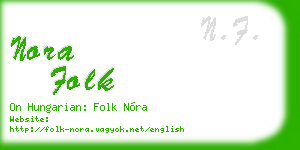 nora folk business card